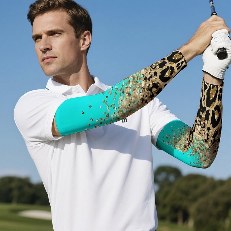 QiErDesign Marble Sports Compression Arm Sleeves for Men & Women - Youth Arm Sleeve Baseball Volleyball Sleeves & Basketball Sleeve - Image 5